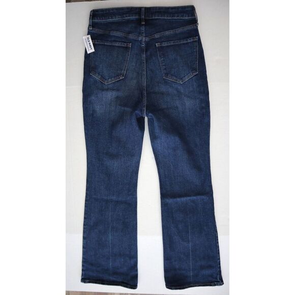 Old Navy 647508-00 Women's Sz 10 Dark Blue Higher High-Rise Flare Denim Jeans - Picture 2 of 10